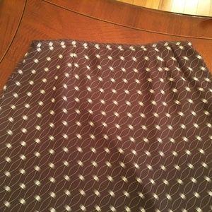 Style & Co brown and cream print skirt
